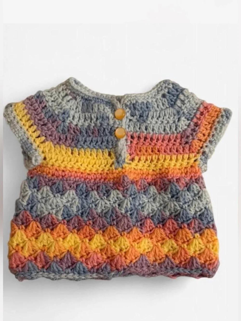Handmade Crochet Multicolor Lynette Newborn Blanket Set